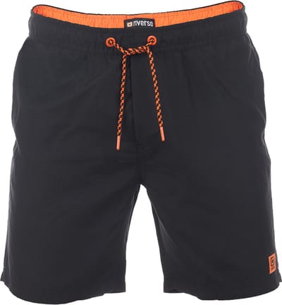 riverso Heren Short RIVDavid bequem Zwart S Volwassenen Sneldrogende Zwemshort met Trekkoord