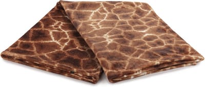 iSleep Plaid - Giraf Print - Zachte Fleece - 140x200 cm - Oranje/Bruin