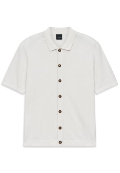 Bugatti Herren Gebreide polo regular fit van katoenmix