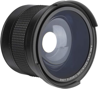 Fisheye Groothoeklens 0.35x met 58mm Camera Interface en 67mm Macro Close-Up Sectie voor SLR DSLR Camera's, Ideaal voor Landschaps- en Portretfotografie