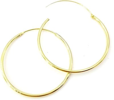Ooringen 30 mm goud op zilver - verguld - double