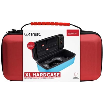 Trust GXT1252RB XL HARDCASE – Switch 2 Hardcase – XL Beschermhoes voor Switch 2 – voor Console & Joy–Cons – voor Nintendo Switch 2 – Rood/Blauw