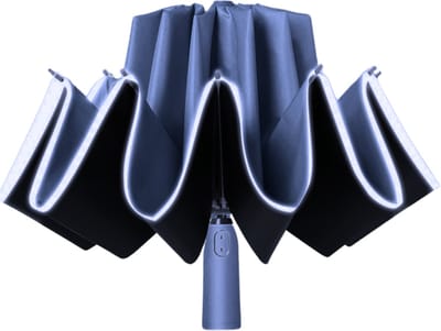 Tamarow Automatische Opvouwbare Paraplu - Omgekeerd Design - Windproof - Lichtgewicht - Reflectie - Omgekeerd Design - Blauw