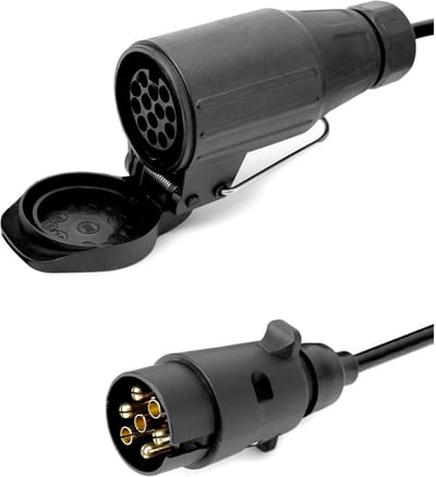 GELLDG 2m Trailer Adapter - Trailer Adapter Kabel - 7-pins naar 13-pins - Compatibel met 12V systemen - Geschikt voor campers, campervans, tractoren, boottrailers