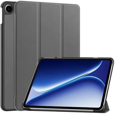 Coverup Tablethoes geschikt voor OnePlus Pad Go 2 Hoesje - Tri-Fold Book Case met Wake/Sleep - Grijs