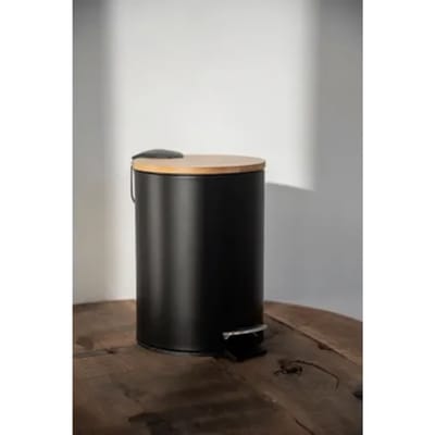Wenko Pedaalemmer Tortona Zwart Mat 17x23,5x21cm