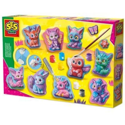 SES Creative - Hobby Pink - Gieten en Schilderen - Fantasie Figuren - Knutselen Meisjes - Sneldrogend - Vanaf 5 jaar
