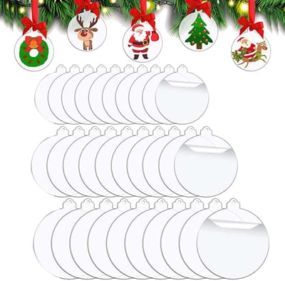 Dailygoods- Kerstballen 30 Stuks - Acryl Kerstdecoratie - Lichtgewicht en Duurzaam - Breukbestendig - Spiegelglad Oppervlak - Handgemaakt Cadeau - Kerstornamenten