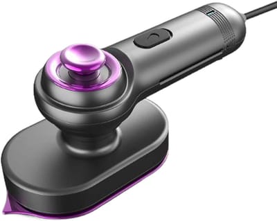 Kledingstomer Reisstrijkijzer - Mini Stoomreiniger - Kreukels Glad Maken - Dubbele Stoommodus - 60 ml Reservoir - Grijs