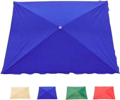 Terrasparasol Vervangend Doek - Zonnescherm Buiten - Bescherming Tegen Zon - Rechthoekige Vorm - 200 x 150 cm - Blauw