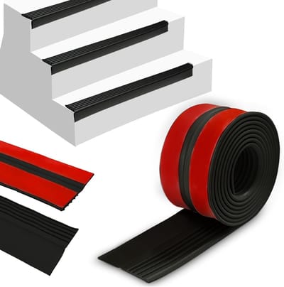Zelfklevend PVC trapprofiel, antislip randbescherming voor trappen, trapneus bescherming, 4 meter lang