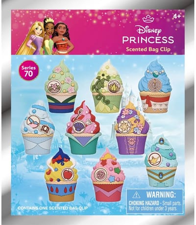 Disney Princess Cupcakes Series 3 stuks - Scented Bag Charms Mystery Blind Box Geurige Sleutelhangers 3 stuks