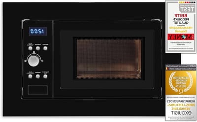 Inbouw Magnetron - Keukenoven Grill - Snel Gerechten Bereiden - 1000 Watt Grillfunctie - 17 Liter Capaciteit - Zwart