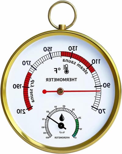 Nauwkeurige Sauna Thermometer en Hygrometer – 2-in-1 Functie voor Temperatuur en Vochtigheid – Essentiële Sauna Accessoires voor Optimale Ontspanning en Wellness