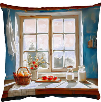 Sierkussens - Kussentjes Woonkamer - 50x50 cm - Stilleven - Keuken - Doorkijk - Vintage
