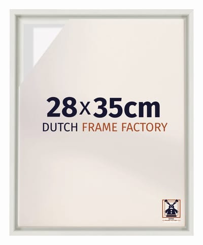 Baklijst 28x35 cm - Wit Mat - Geschikt voor Canvasdoek - MDF Baklijst Lausanne