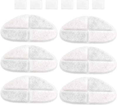 Dailygoods- Waterfonteinfilter 6 Stuks - Vervangende Filters - Huisdierfilters - Compatibel met Feelneedy 7L - Grote Filters 8,7 x 16,5 cm - Kleine Sponzen 3,5 x 3 x 0,8 cm - Filterset