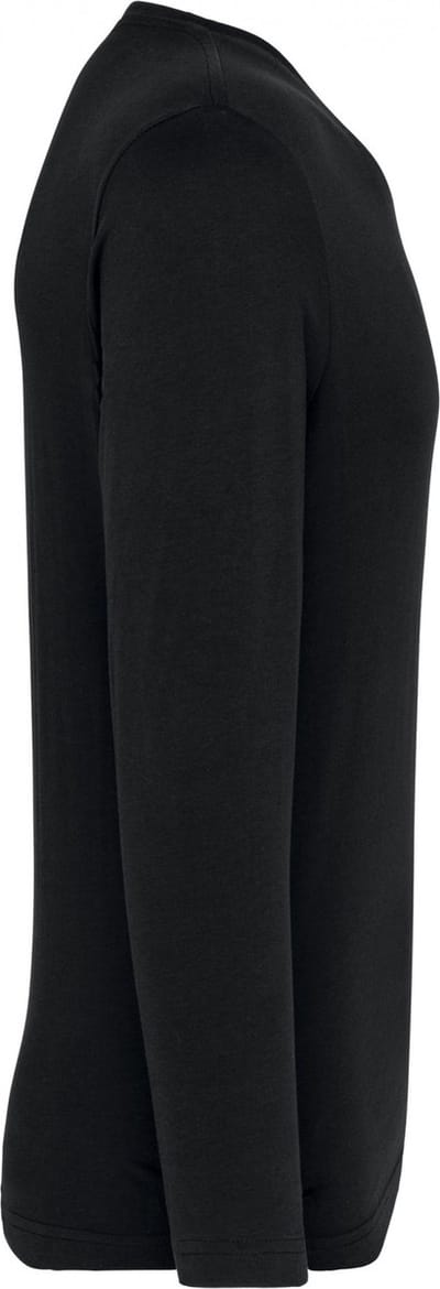 Kariban T-shirt V-hals lange mouwen K358 - Black - L
