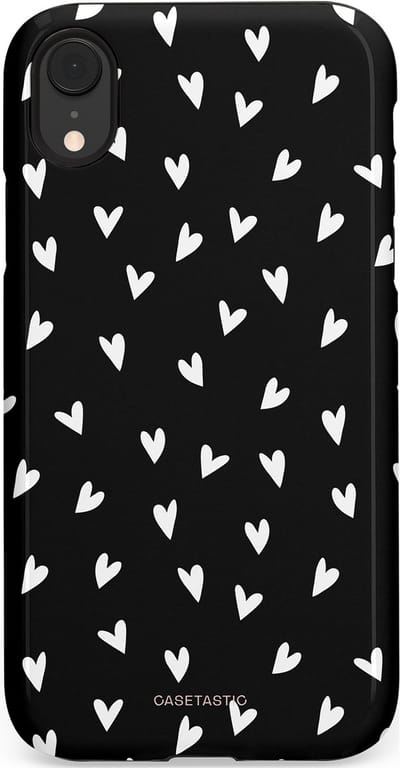Casetastic Hoesje Geschikt voor Apple iPhone Xr - Stijlvolle Beschermende Duo-layer Case - Stippen Hart