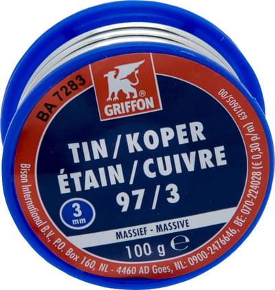 Griffon Draadsoldeer Tin/koper 97/3 Ms 3mm 100gr