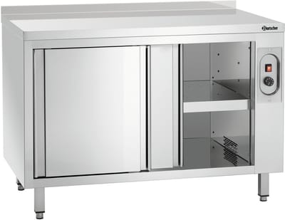 Bartscher Warmhoudkast - RVS - 2 Schuifdeuren + Achter Rand - 2 kW - 1200x700x850mm