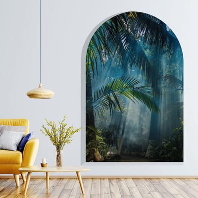 Vooraf gelijmd vliesbehang met gigantische muurschilderingen - MYSTERIEUZE JUNGLE ARK - 135x90cm