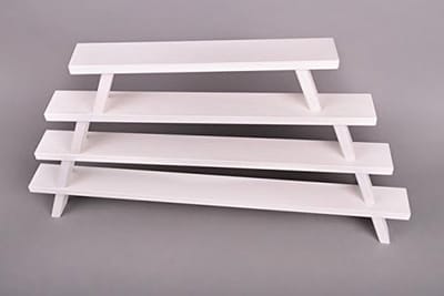 Vensterbank Verhoging - Houten Onderzetter - Decoratie Plaatsen - Gemaakt in Ertsgebergte - 70 cm Lengte - Wit