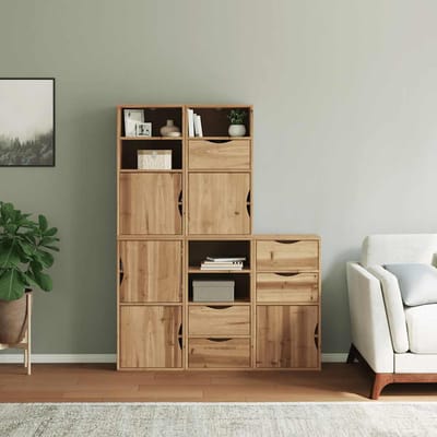vidaXL - Bijzetkasten - 5 - st - "ODDA" - 40x24x79 - cm - massief - grenenhout