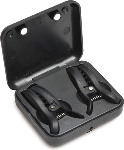 XR Brands - Dark Grip Vibrerende Tepelkemmen - Zwart