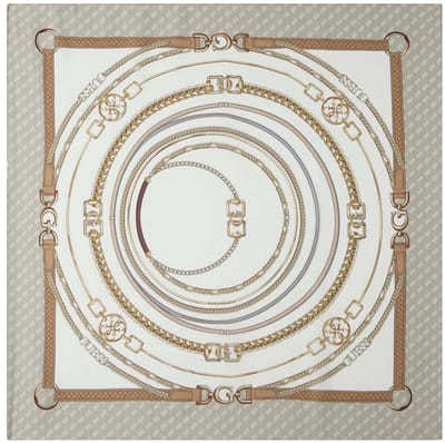 Guess Foulard Dames Sjaal 90x90 - Vierkant - Taupe