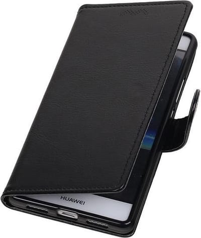 BestCases.nl Zwart Portemonnee booktype hoesje Huawei P8 Lite
