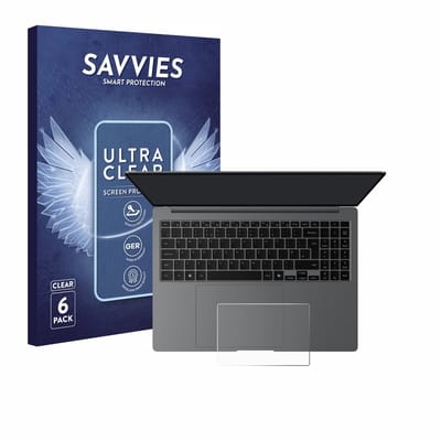Savvies - Screenprotector voor Samsung Galaxy Book5 Pro 16" (Touch Trackpad) - Folie Beschermfolie transparant 6 Stuks