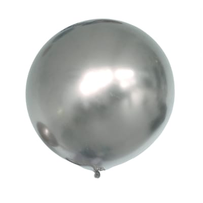 Zilveren XXL Chroom Ballonnen (10 stuks / 90 cm)