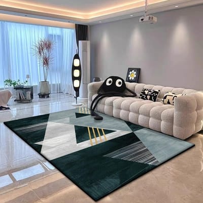 Tapis de décoration géométrique nordique pour la maison, tapis moderne de grande surface pour salon, tapis pliable et lavable pour chambre à coucher, tapis de sol antidérapant pour chevet 60x90cm