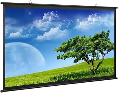 Filmscherm Projector - Draagbaar Scherm - Buiten Films Kijken - Anti-Kreuk Glasvezel - 60 Inch 4:3 - Wit