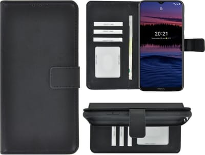 Hoesje Geschikt voor Nokia G50 - Bookcase - Pu Leder Wallet Book Case Zwart Cover