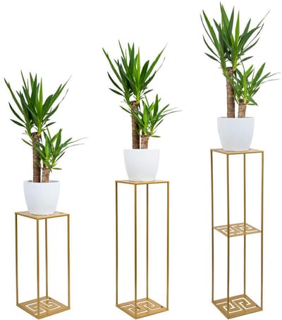 Loft Stijl Plantenstandaard - Metaal - Goud - Modern design - Lichtgewicht - Voor binnen en buiten