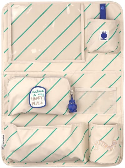 Lässig Organizer reisaccessoires Happy Trails Car Wrap-to-Go Frog crème