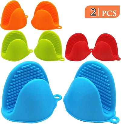 Pannenlap - Hittebestendige Siliconen Ovenwanten - Antislip - Keukenwanten - Set Van 2 Stuks