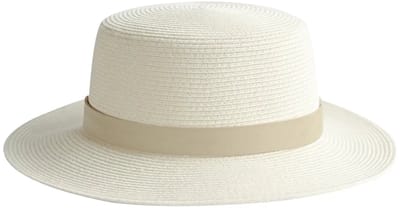 Azur Boater – Zonnehoed Dames UV Werend Brede Rand - Maat: M-L: 58 cm - Ivory