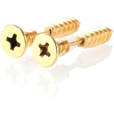 2 stuks 316L roestvrijstalen nagelschroef oorbel voor vrouwen en mannen mode punk kraakbeen oor piercings sieraden beige