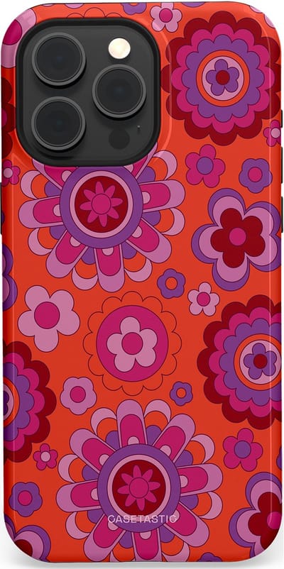 Casetastic Hoesje Geschikt voor Apple iPhone 15 Pro Max Magsafe - Stijlvolle Beschermende Duo-layer Case - Retro warmte