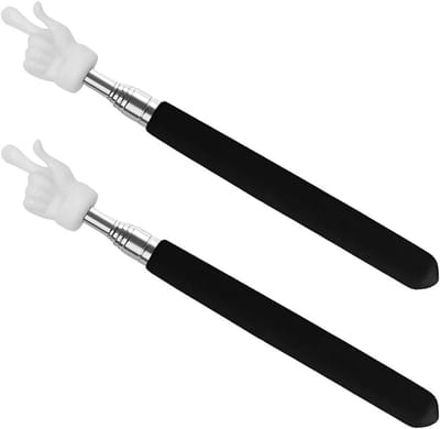 2-Pack Telescopische Vingerwijzers Roestvrijstaal voor Leraar en Presentatie