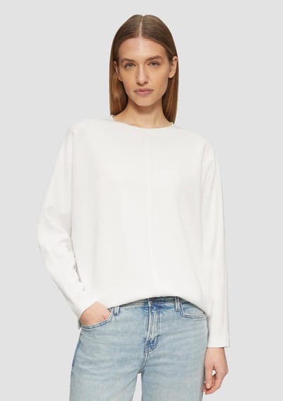 s.Oliver - female - Sweatshirt van scuba met vleermuismouwen