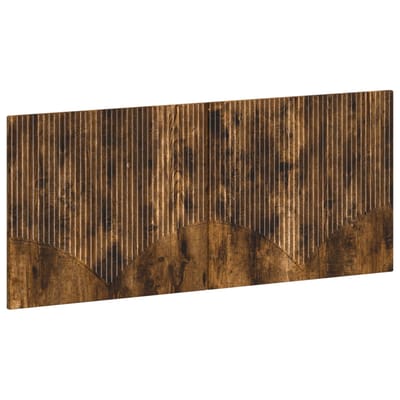 vidaXL - Wandgemonteerd - Hoofdbord - HOORN - Gerookt - eiken - Bewerkt - hout