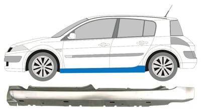 Volledige dorpel voor Renault Megane II 2003-2012 / Links