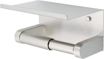 Stainless Steel Toiletpapierhouder 17.5 cm - Duurzame en Stabiele Houder met Veersysteem voor Badkamer en Huishouden