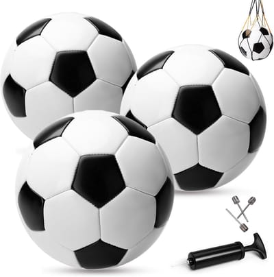 Voetbal Pakket - Sportbal Kinderbal - Buiten Spelen - Maat 4 Bal - 3 Stuks - Multicolor