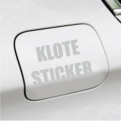 Bumpersticker - Klote Sticker - 8,2 X 12,7 - Licht Grijs