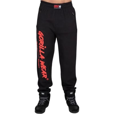 Gorilla Wear Augustine Old School Trainingsbroek - Zwart / Rood - S/M